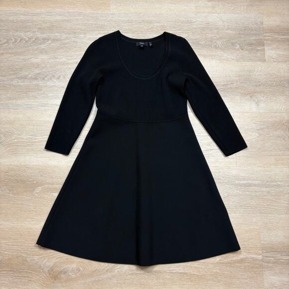 Theory A-Line Dress Women’s L Color Black - Picture 1 of 6